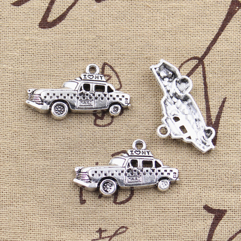 Jewelry Making York - จี้รูปรถแท็กซี่นิวยอร์ก 8 ชิ้น ขนาด 18x32 มม.