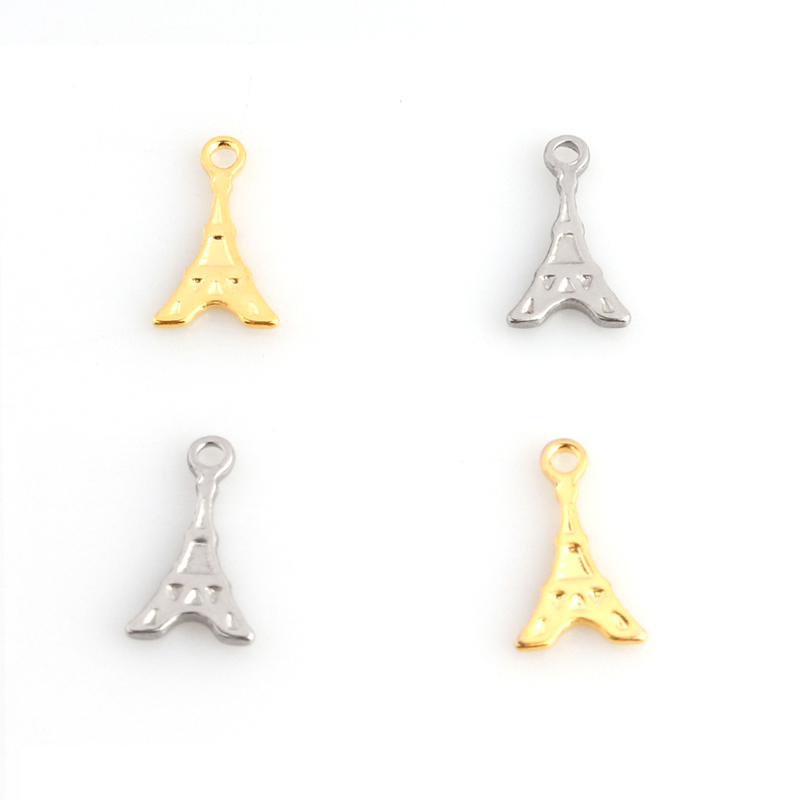 Jewelry Making Paris - 20ชิ้น/ล็อต12X7มม.สแตนเลส Paris Eiffel Tower จี้สำหรับทำเครื่องประดับ DIY