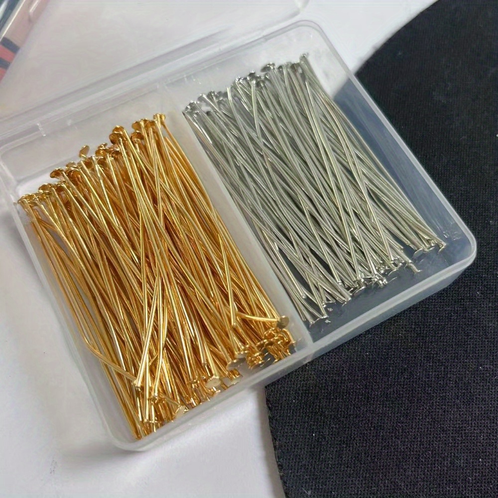 Jewelry Making Head Pins - เข็มหัวเหล็กขนาด 30/40/50 มม. จำนวน 200 ชิ้น