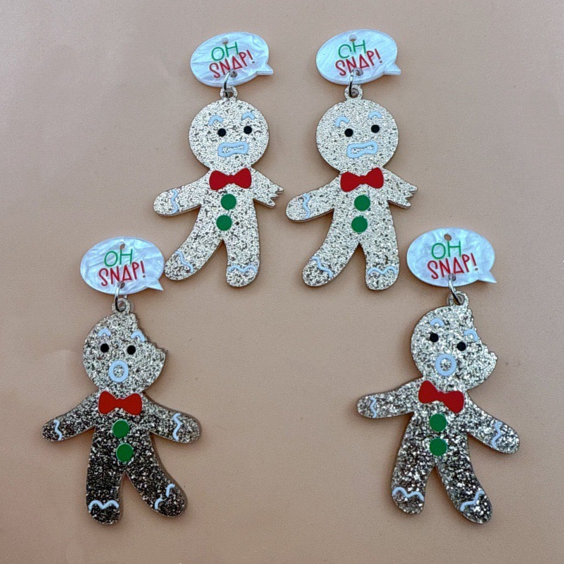 Jewelry Making Accessories - จี้รูปคนขนมปังขิงน่ารัก 10 ชิ้น สำหรับทำเครื่องประดับ DIY เช่น