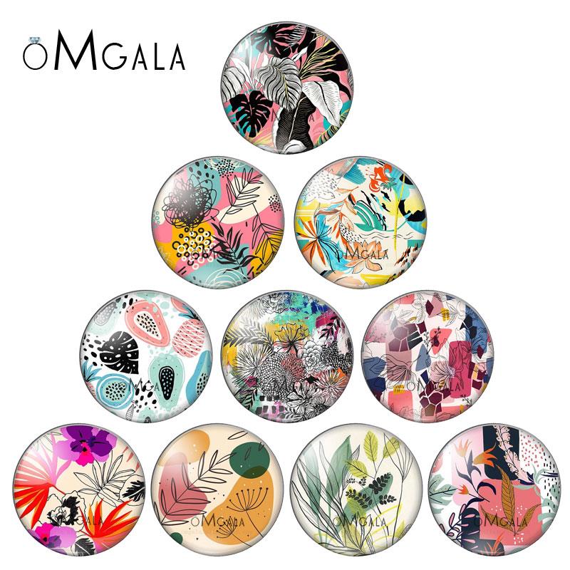 Jewelry Making Drawing - สีสันใบศิลปะภาพวาดป่า8มม./10mm1 2มม./18มม./20มม./25มม.Photo Cabochon Demo แบนผลการค้นหา