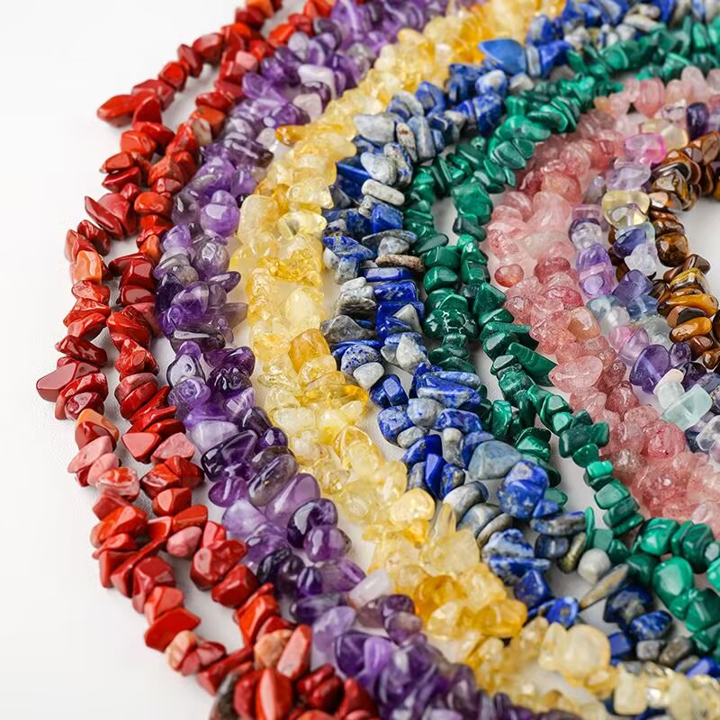 Jewelry Making Event - ลูกปัดหินธรรมชาติขนาด 5-12 มม. แกนเน็ต อเมทิสต์ อะความารีน