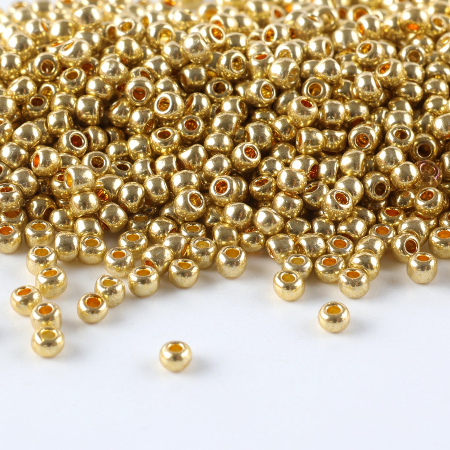 Seed Bead Tube - ลูกปัดเมทัลลิกทรงกลม CJ 11/0 สำหรับงานประดิษฐ์ 10 กรัม/หลอด