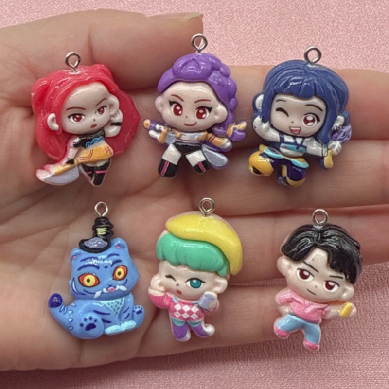 Jewelry Making Accessories - จี้การ์ตูนเรซิ่น 10 ชิ้น, ต่างหูทำเอง DIY, อุปกรณ์เสริมพวงกุญแจ