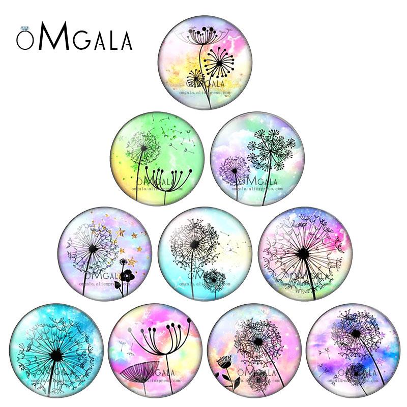 Jewelry Making Drawing - แฟชั่น Dandelion Art ภาพวาด10Mm/12Mm/14Mm/16Mm/18Mm/20มม./25มม.Photo Cabochon Demo