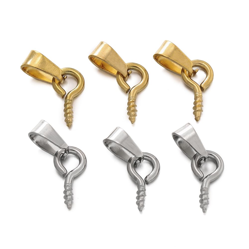 Jewelry Making Drill - 20pcs สแตนเลสสตีลสกรู Eye Pins Bail TOP