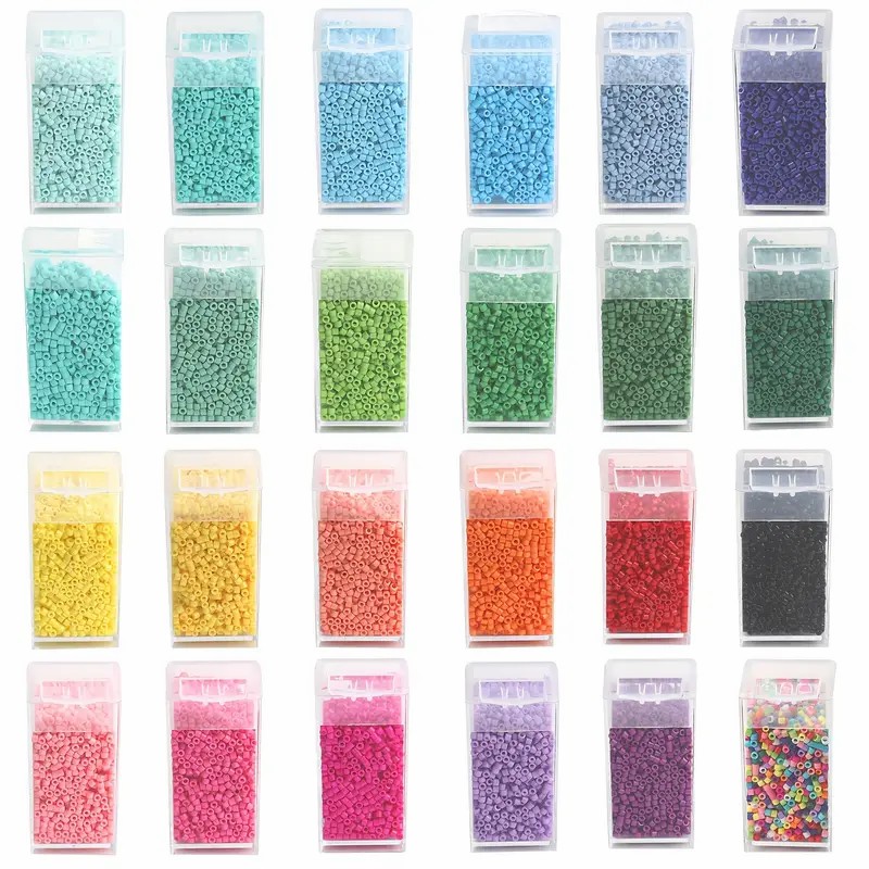 Seed Bead Tube - 1000/3000pcs 2mm ภาษาเช็คคําแก้วลูกปัดหลอดรูปร่างกล่องลูกปัดอุปกรณ์เสริมสําหรับเครื่องประดับทําสร้อยข้อมือ DIY วัสดุผู้ผลิต