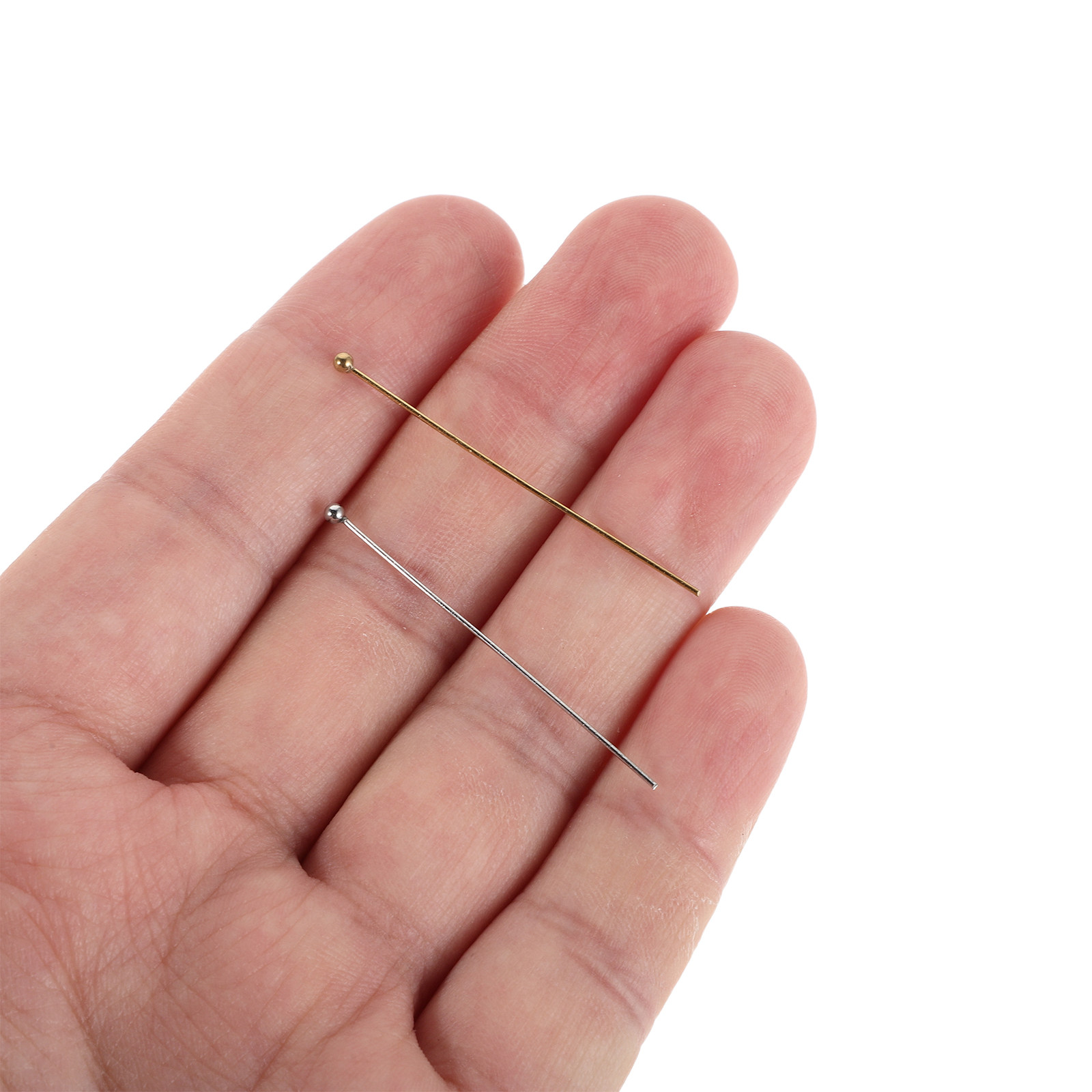 Jewelry Making Head Pins - หมุดหัวบอลสแตนเลส 100 ชิ้น สำหรับทำเครื่องประดับ งานประดิษฐ์ DIY