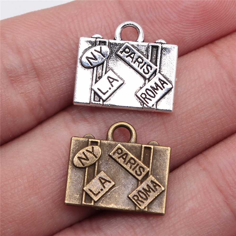 Jewelry Making Paris - WYSIWYG 5Pcs 15X16มม.Charms กระเป๋าเดินทาง New York