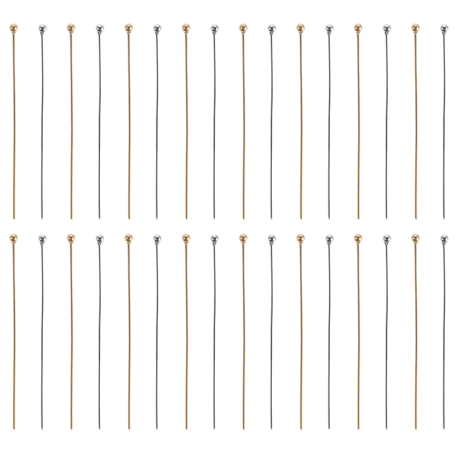 Jewelry Making Head Pins - หมุดหัวกลมสแตนเลสสำหรับทำเครื่องประดับ 100 ชิ้น สำหรับสร้อยข้อมือ สร้อยคอ ต่างหู