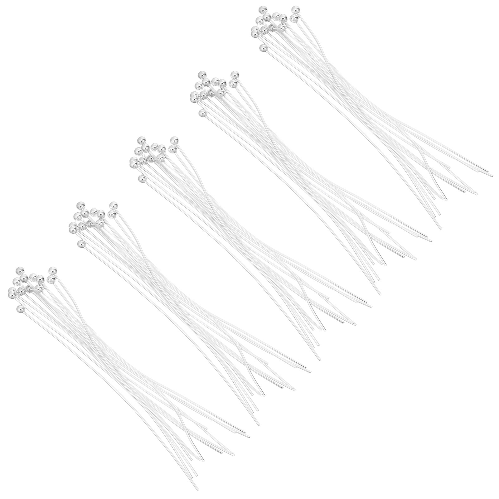 Jewelry Making Head Pins - 200 ชิ้น เข็มหัวบอลโลหะแบบยืดหยุ่น สแตนเลส สำหรับทำเครื่องประดับ ต่างหู