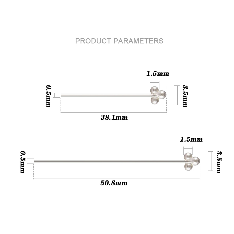 เข็มหัวบอล 3 หัว ทำจากเงินแท้  - Jewelry Making Head Pins บทวิจารณ์และราคา
