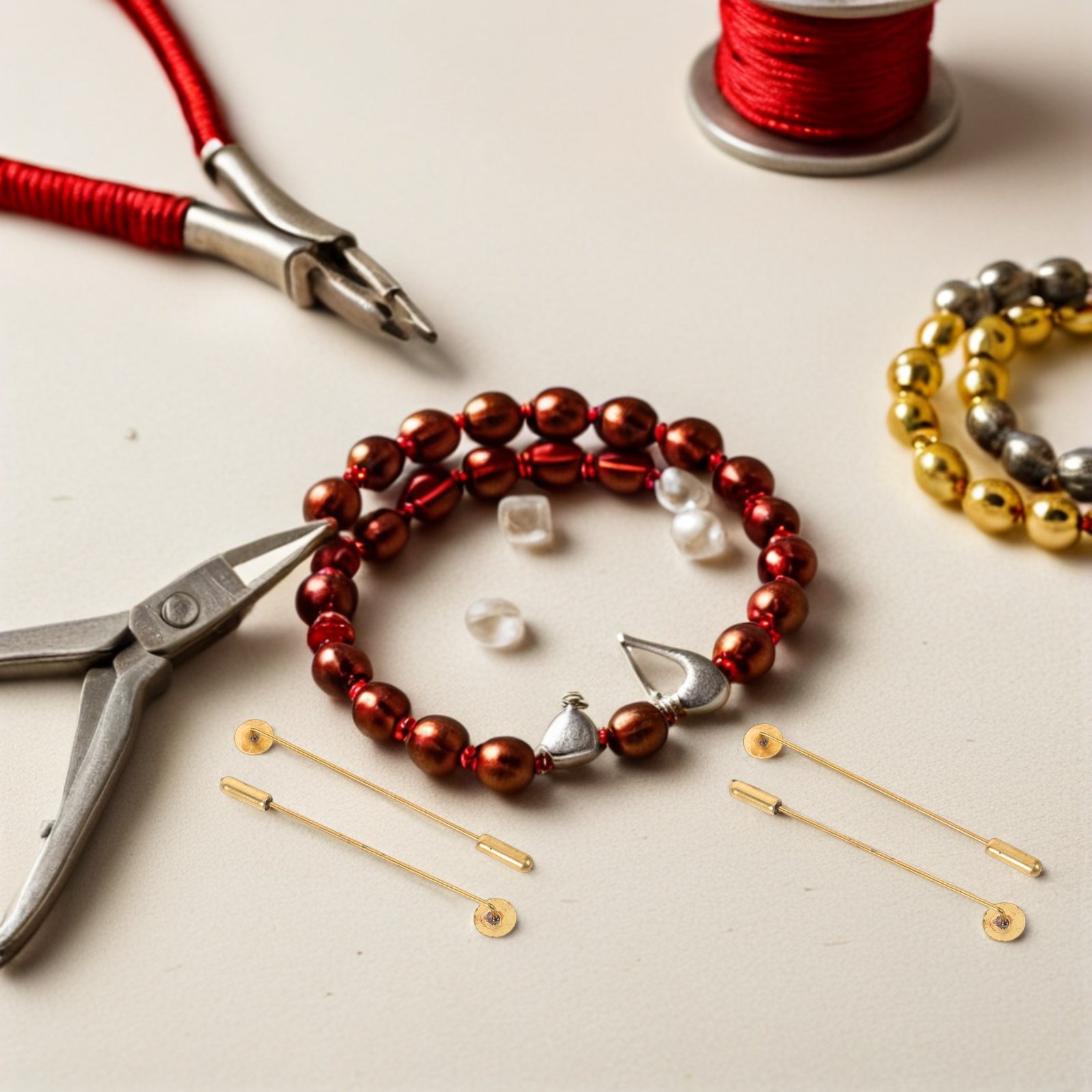 50 ชุด ถาดกลมแบนทองแดงแท้ สำหร - Jewelry Making Head Pins บทวิจารณ์และราคา