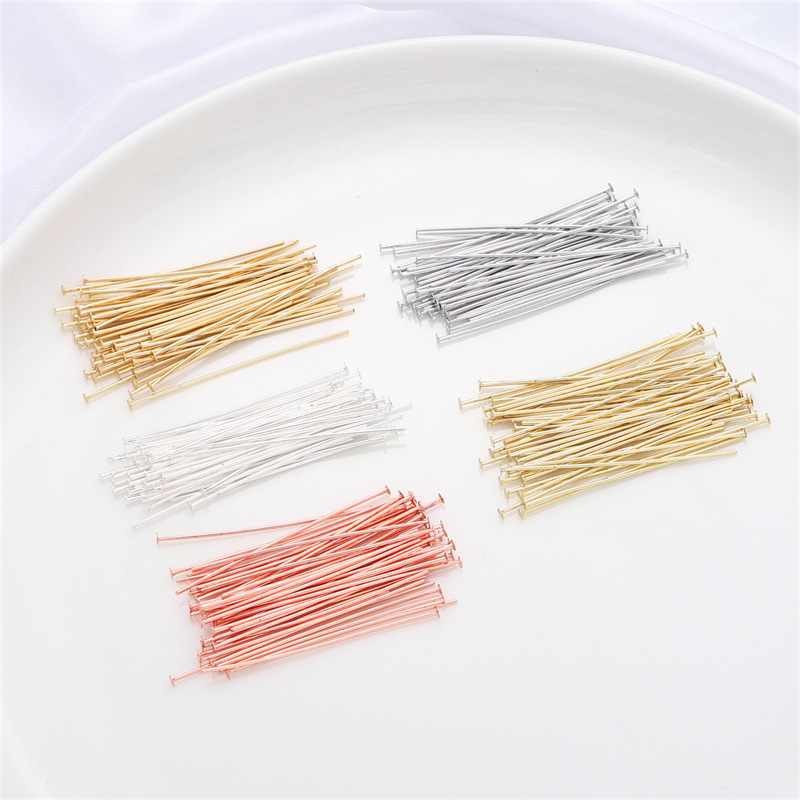 เข็มเงินแท้ 925 หัวแบน 50 ชิ้น - Jewelry Making Head Pins บทวิจารณ์และราคา