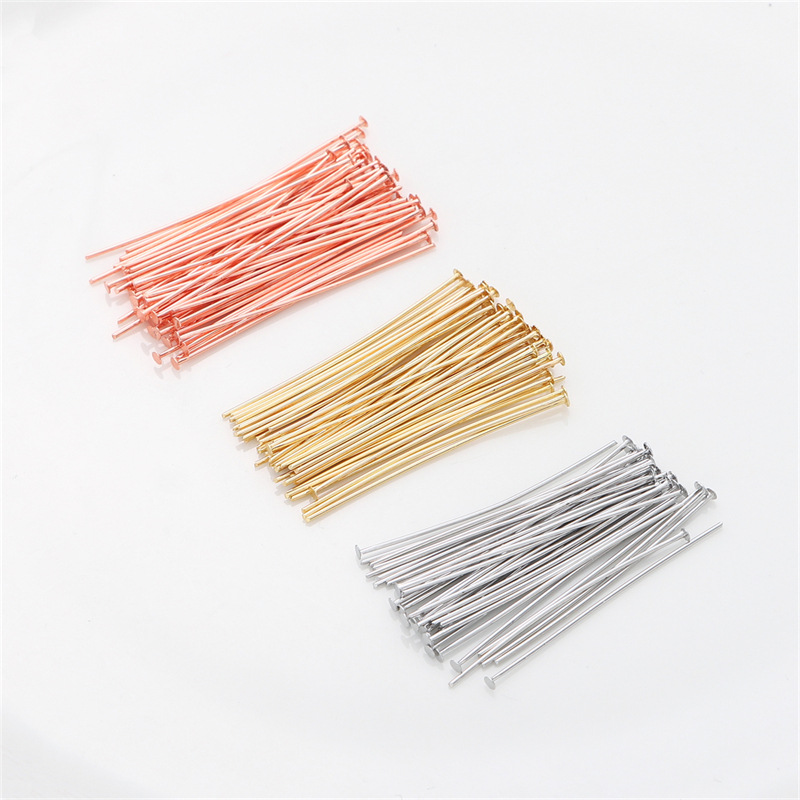 เข็มเงินแท้ 925 หัวแบน 50 ชิ้น - Jewelry Making Head Pins บทวิจารณ์และราคา