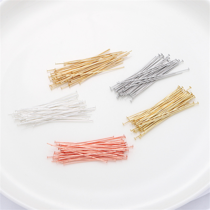 เข็มเงินแท้ 925 หัวแบน 50 ชิ้น - Jewelry Making Head Pins บทวิจารณ์และราคา
