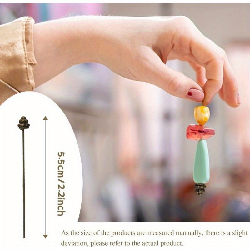 10 ชิ้น 55 มม./2.17 นิ้ว เข็มห - Jewelry Making Head Pins บทวิจารณ์และราคา