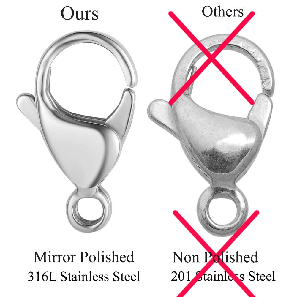 ตัวล็อคแบบก้ามปูสแตนเลส 316L ข - Jewelry Making Name บทวิจารณ์และราคา
