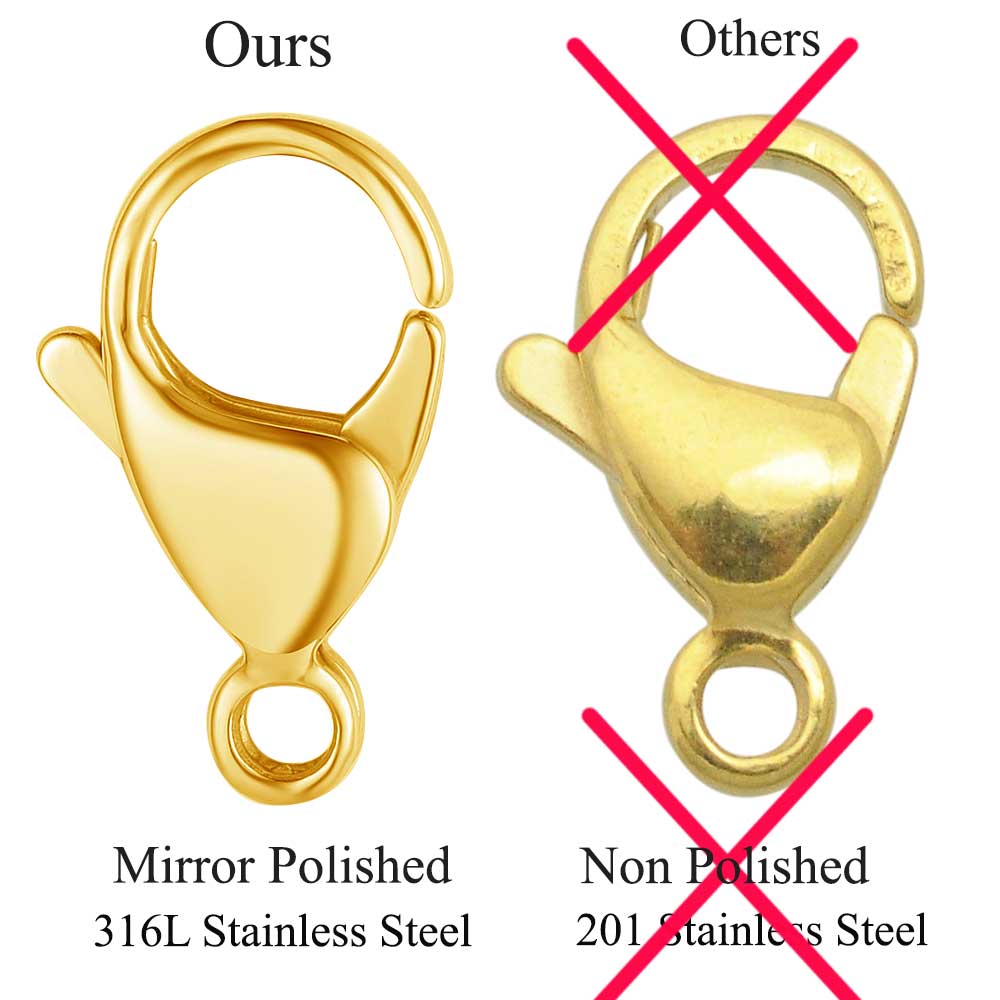 ตัวล็อคแบบก้ามปูสแตนเลส 316L ข - Jewelry Making Name บทวิจารณ์และราคา