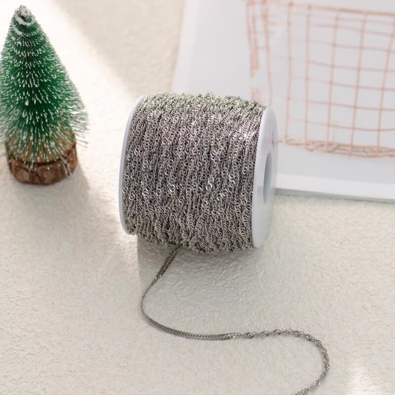 โซ่ต่อขยายสร้อยคอสแตนเลส 5 เมต - Jewelry Making Event บทวิจารณ์และราคา