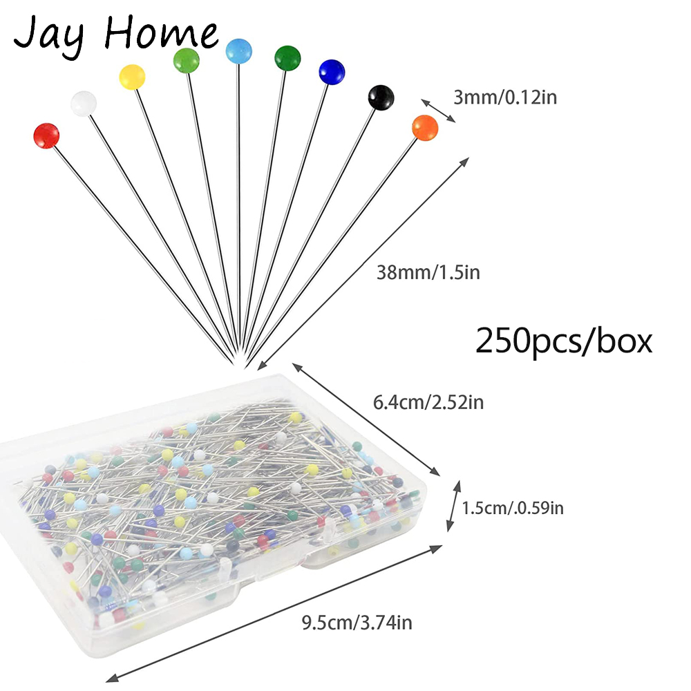250PCS เย็บ Pins Multicolor หั - Jewelry Making Head Pins บทวิจารณ์และราคา