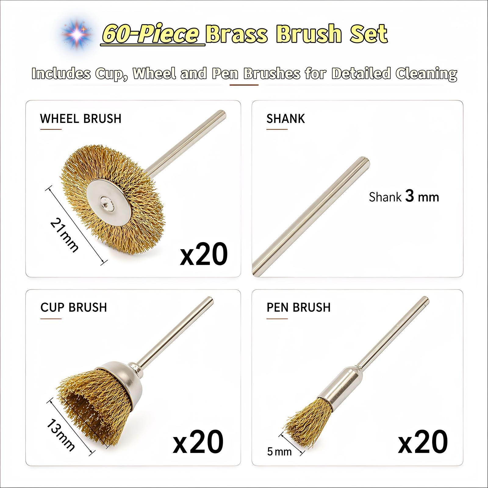ชุดแปรงลวดทองเหลืองสำหรับทำเคร - Jewelry Making Brass บทวิจารณ์และราคา