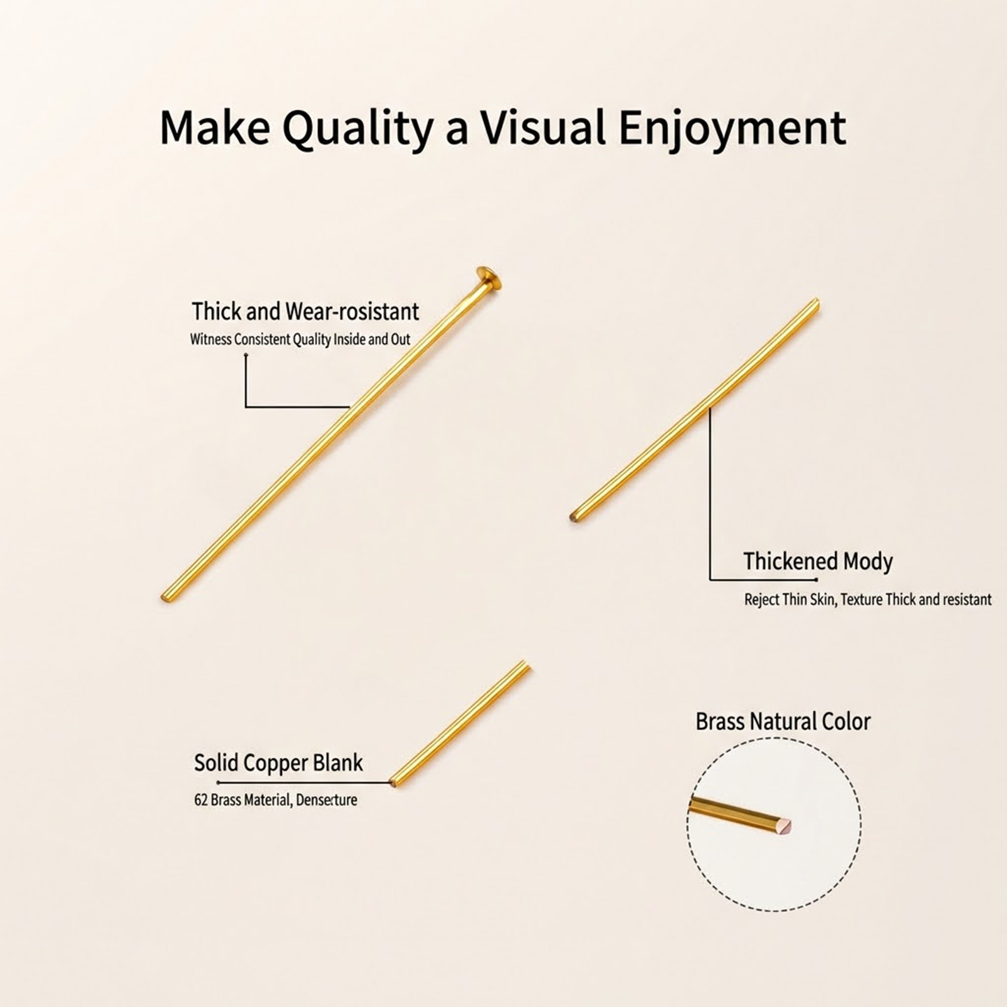 หมุดหัวแบนชุบทอง 18K จำนวน 50  - Jewelry Making Head Pins บทวิจารณ์และราคา