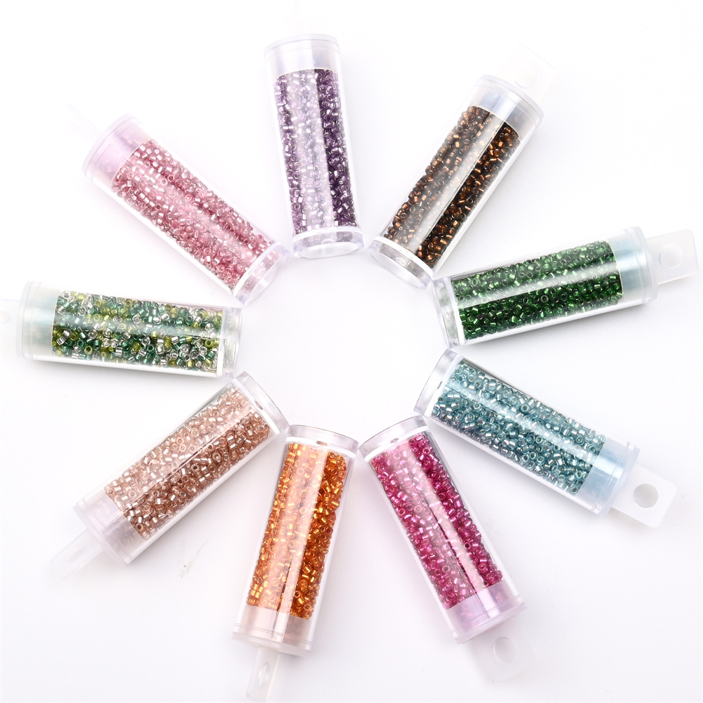 2 มม.สีเงินภายใน MINI ญี่ปุ่นล - Seed Bead Tube บทวิจารณ์และราคา