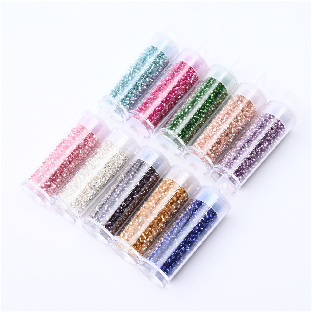 2 มม.สีเงินภายใน MINI ญี่ปุ่นล - Seed Bead Tube บทวิจารณ์และราคา