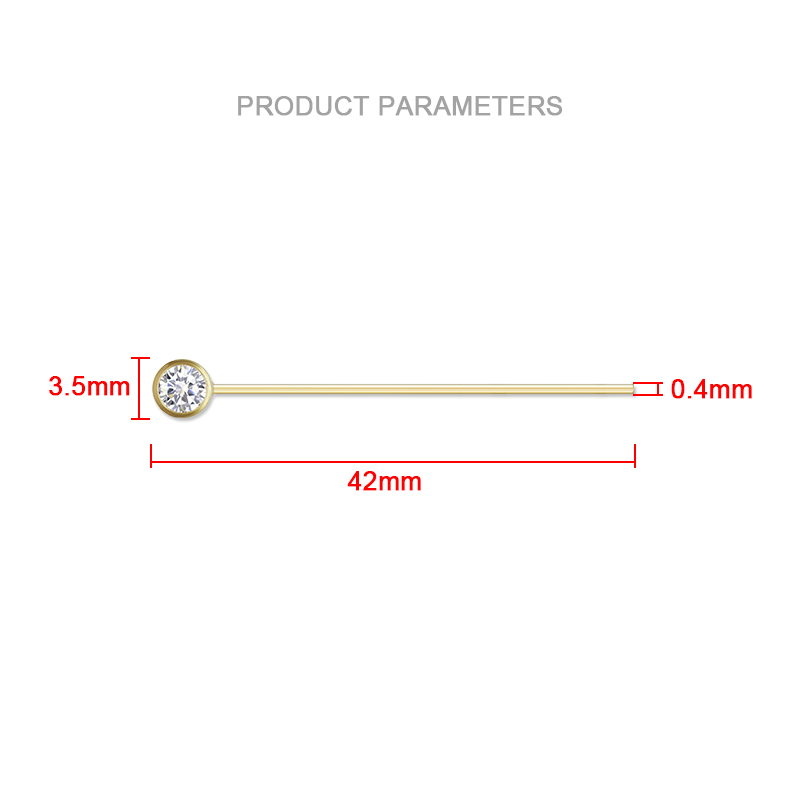 14K Gold Filled Zircon หัว Pin - Jewelry Making Head Pins บทวิจารณ์และราคา