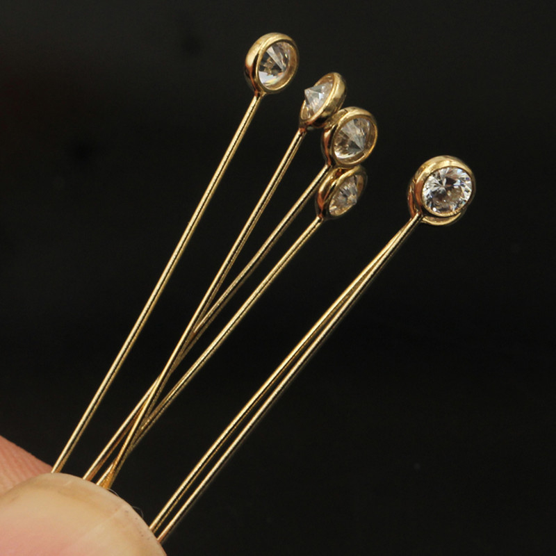14K Gold Filled Zircon หัว Pin - Jewelry Making Head Pins บทวิจารณ์และราคา