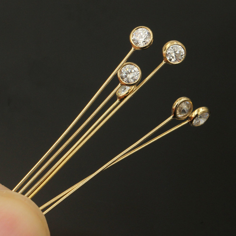 14K Gold Filled Zircon หัว Pin - Jewelry Making Head Pins บทวิจารณ์และราคา