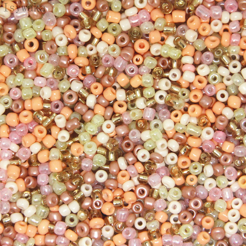 2 มม.3 มม.4 มม.พีช Multicolor  - Seed Bead Tube บทวิจารณ์และราคา