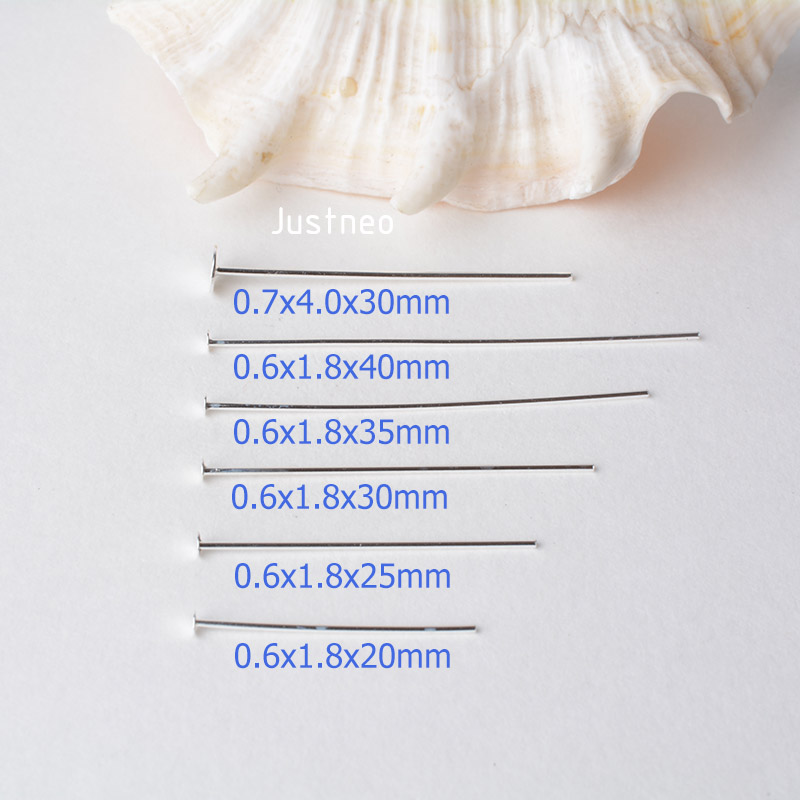 เข็มเงินแท้ 925 หัวแบน, เข็มเง - Jewelry Making Head Pins บทวิจารณ์และราคา