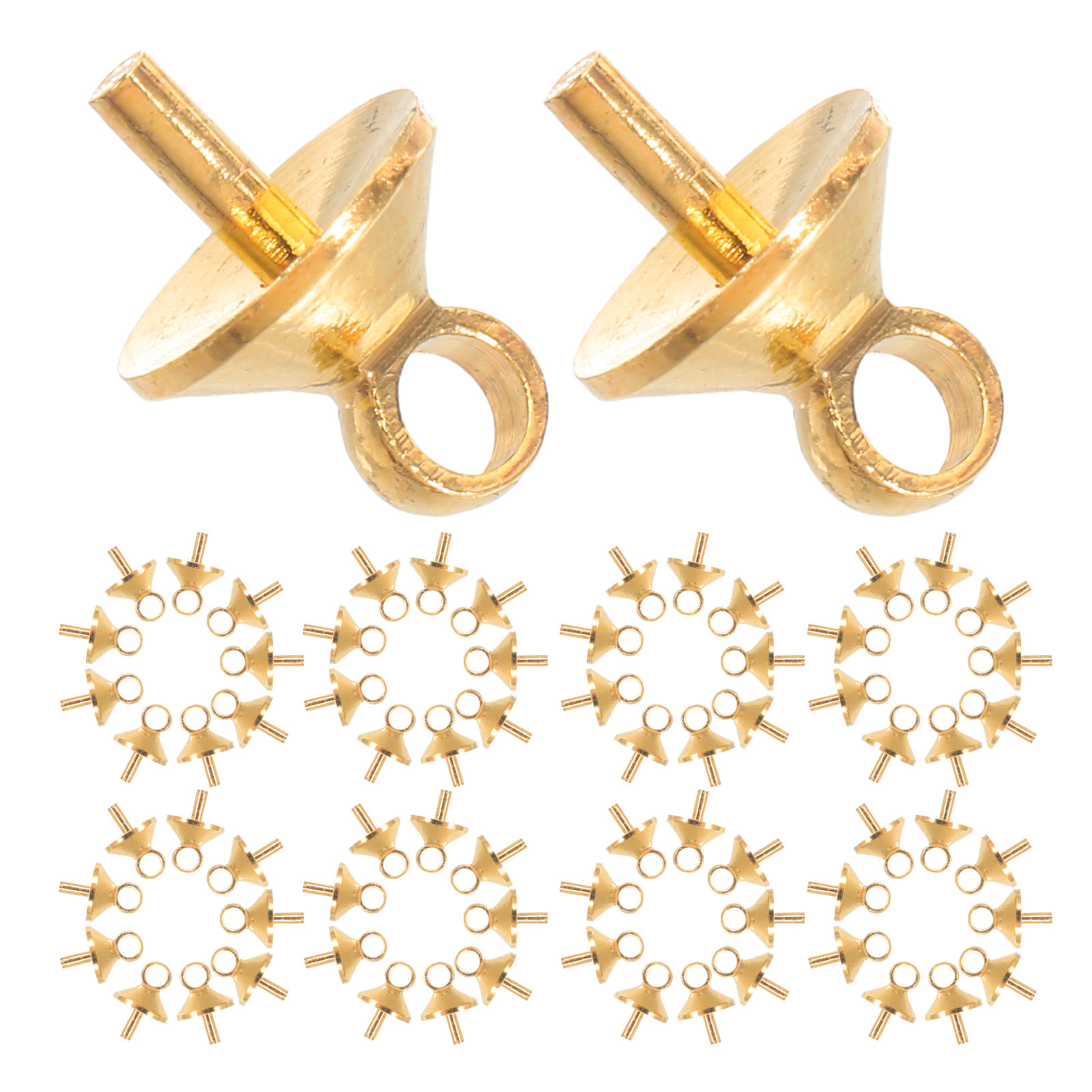 100 ชิ้น ตัวยึดห่วงทองแดงแบบเจ - Jewelry Making Drill บทวิจารณ์และราคา