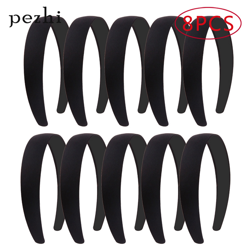 4pcs สีดําเรียบง่ายกว้างผม 1.5 - Jewelry Making Adults บทวิจารณ์และราคา