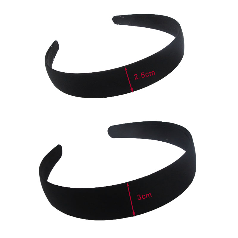 4pcs สีดําเรียบง่ายกว้างผม 1.5 - Jewelry Making Adults บทวิจารณ์และราคา