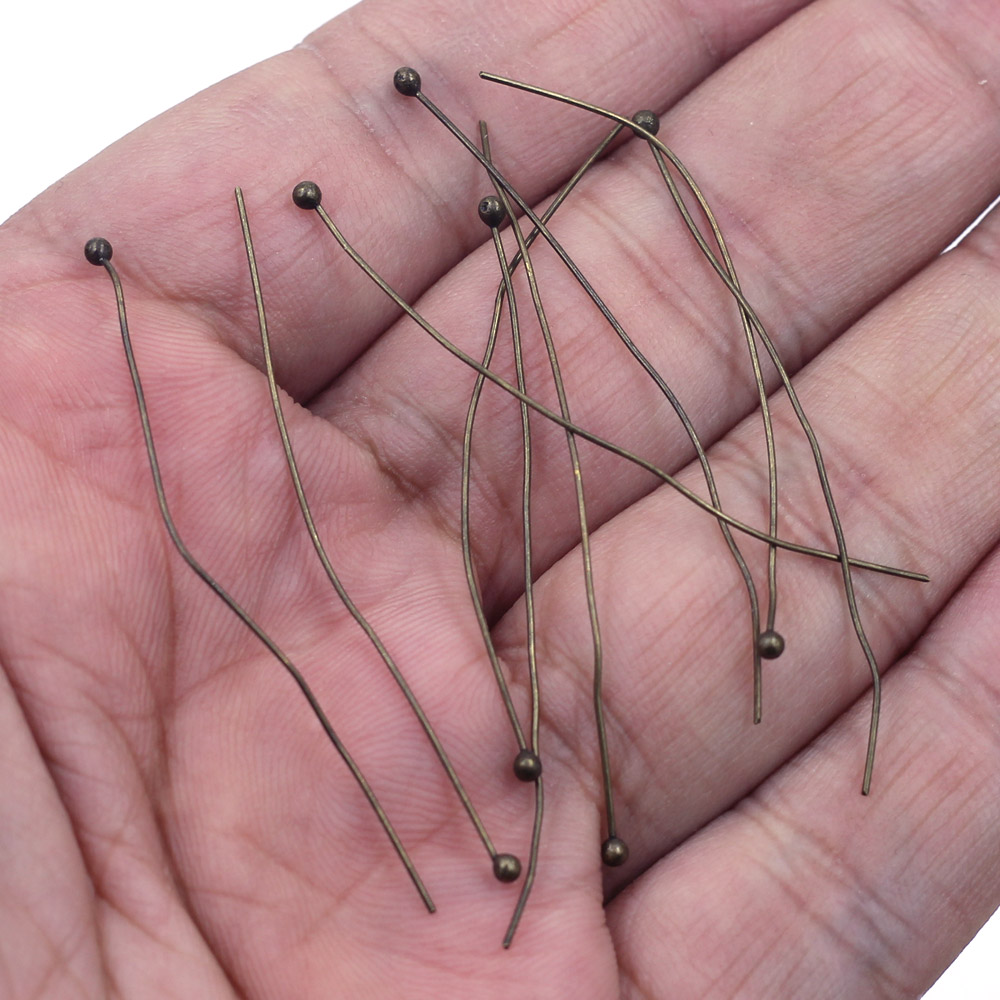 เข็มหัวบอลทองแดง 100 ชิ้น สีบร - Jewelry Making Head Pins บทวิจารณ์และราคา