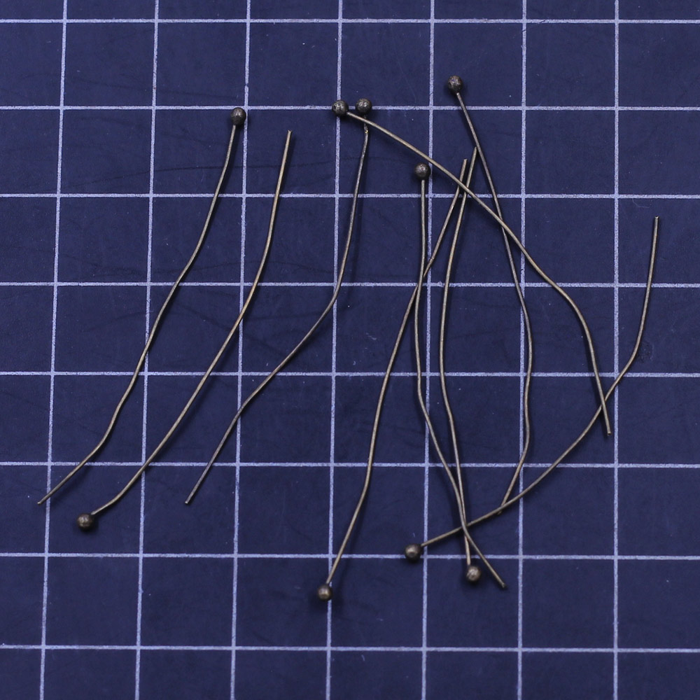 เข็มหัวบอลทองแดง 100 ชิ้น สีบร - Jewelry Making Head Pins บทวิจารณ์และราคา