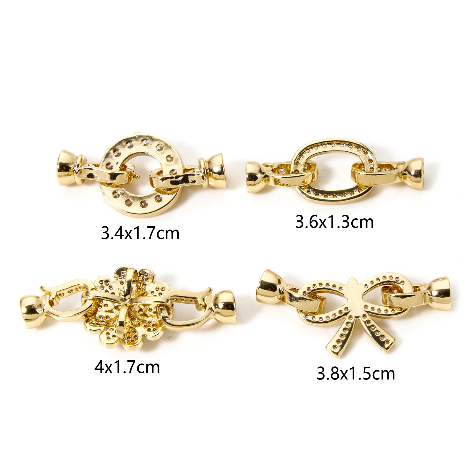 1 PC ทองเหลืองพับ Clasps ทองสี - Jewelry Making Brass บทวิจารณ์และราคา