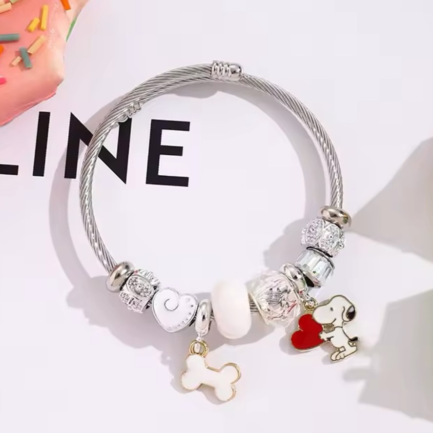 สร้อยข้อมือลูกปัดรูปหัวใจลายกา - Jewelry Making Accessories บทวิจารณ์และราคา