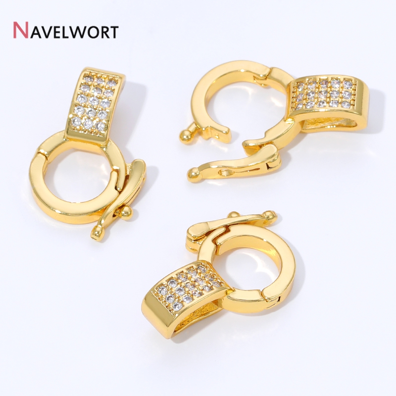 ตัวล็อกจี้ทองเหลืองชุบทอง 18K  - Jewelry Making Metal Supplies บทวิจารณ์และราคา
