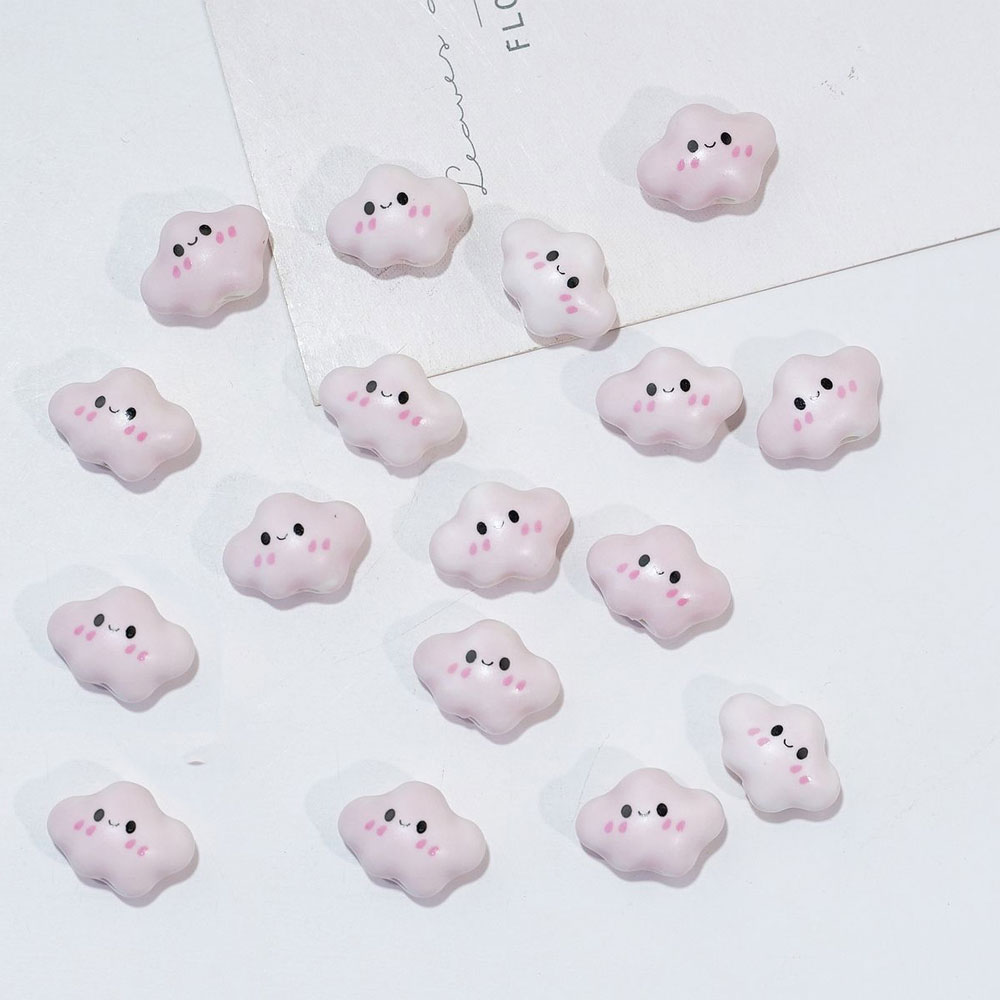 10 ชิ้น ลูกปัดเซรามิกสีขาวรูปเ - Jewelry Making Event บทวิจารณ์และราคา