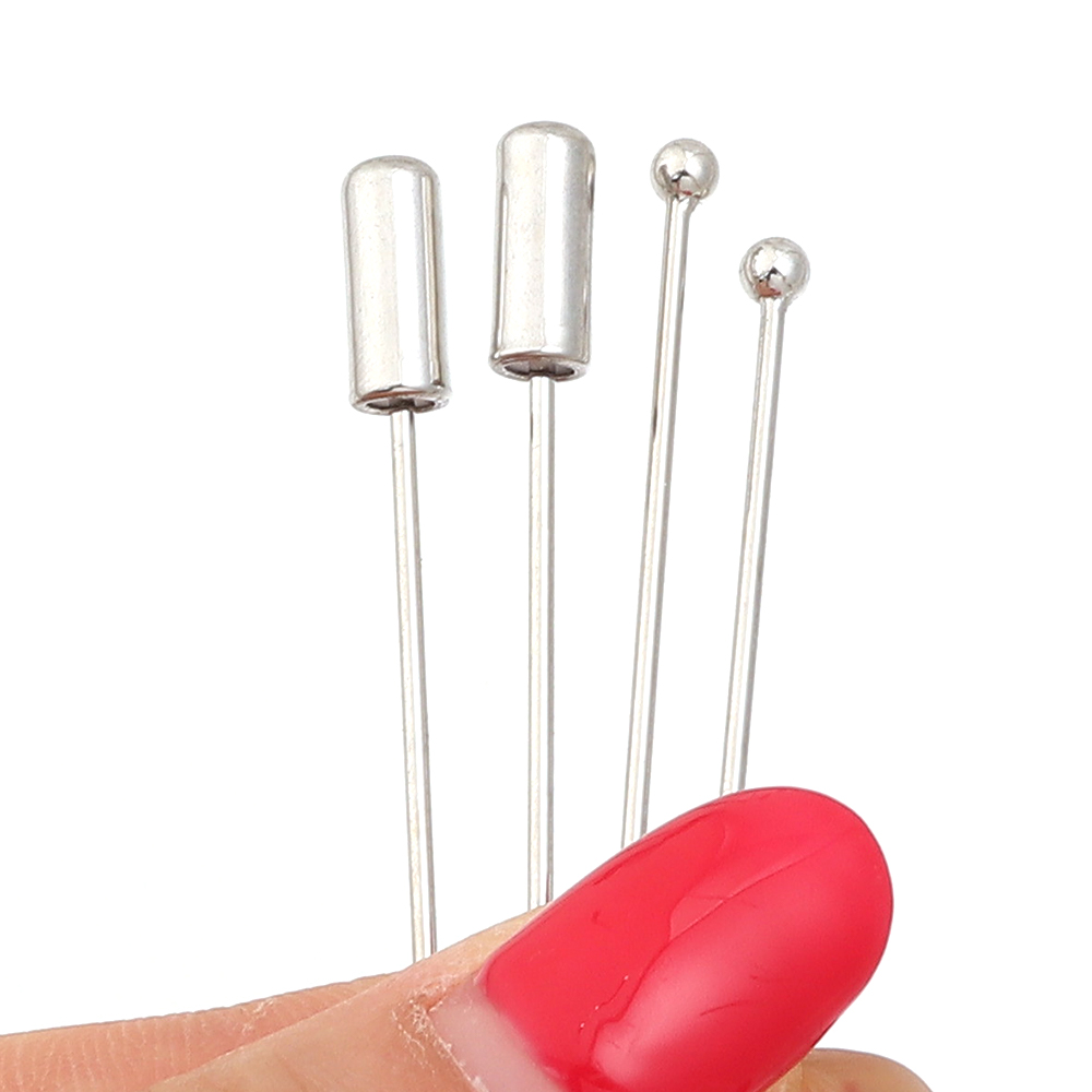 เข็มกลัดหัวทองแดงสีโรเดียม ขนา - Jewelry Making Head Pins บทวิจารณ์และราคา