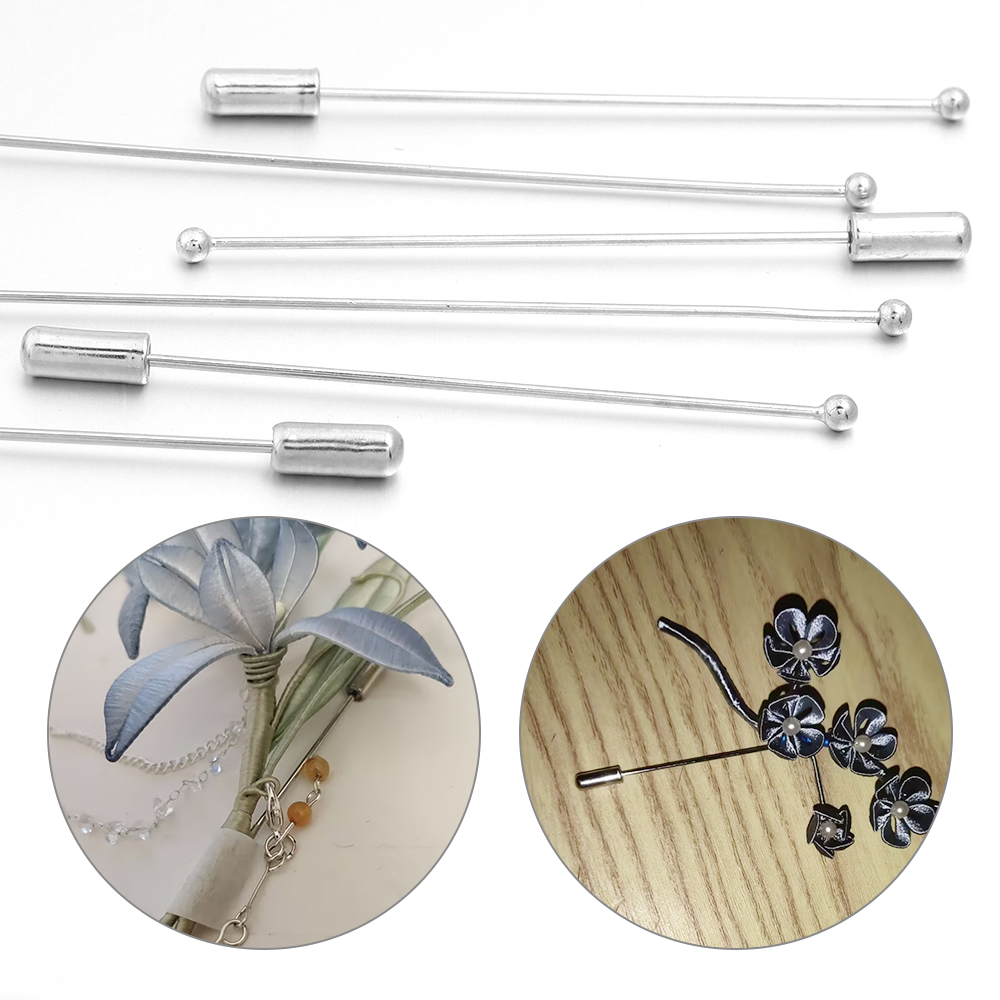 เข็มกลัดหัวทองแดงสีโรเดียม ขนา - Jewelry Making Head Pins บทวิจารณ์และราคา