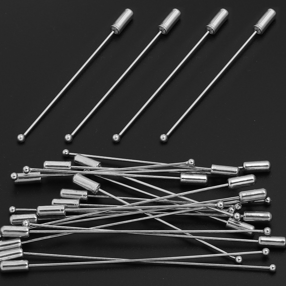 เข็มกลัดหัวทองแดงสีโรเดียม ขนา - Jewelry Making Head Pins บทวิจารณ์และราคา
