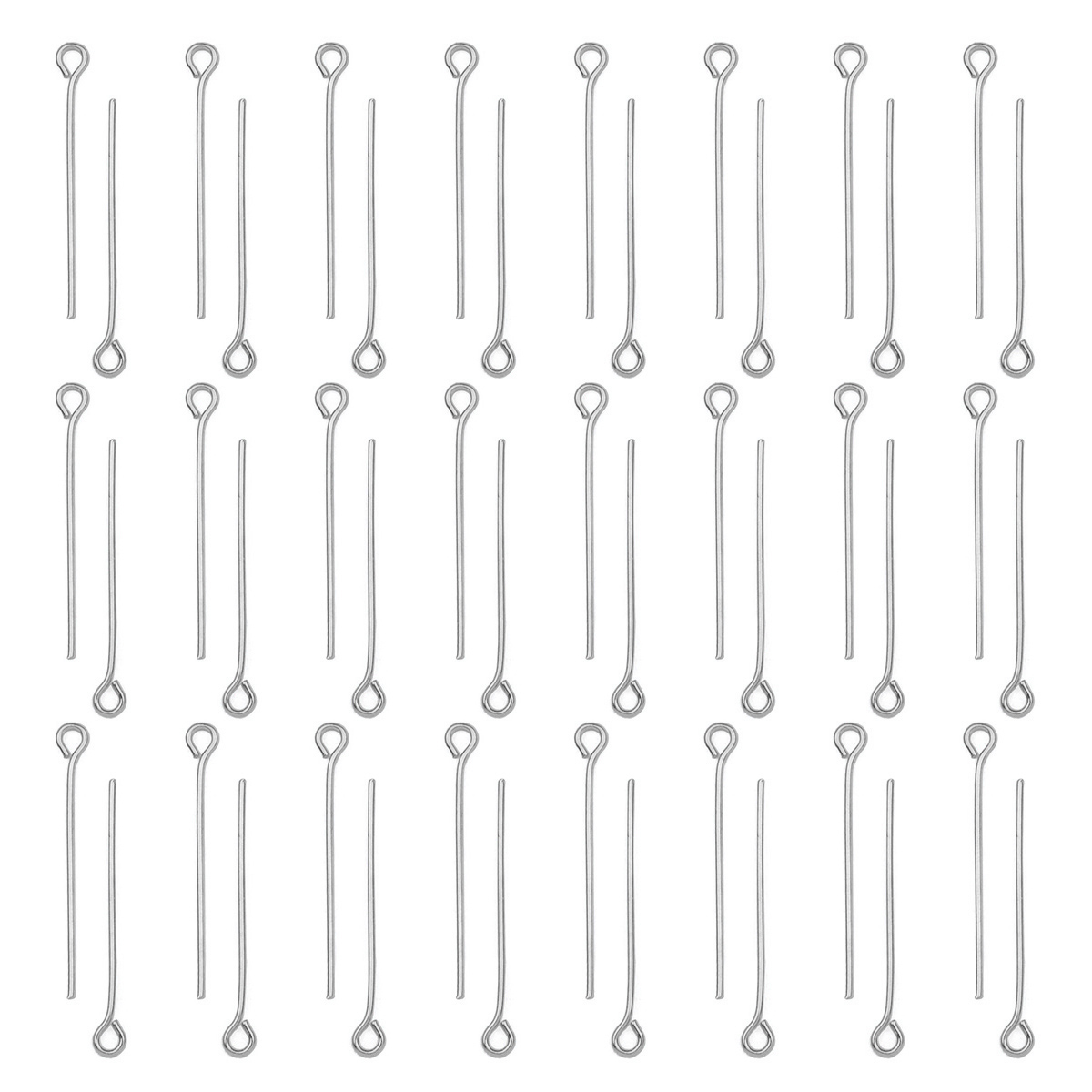 เข็มตาไก่สแตนเลส 100 ชิ้น/ล็อต - Jewelry Making Head Pins บทวิจารณ์และราคา