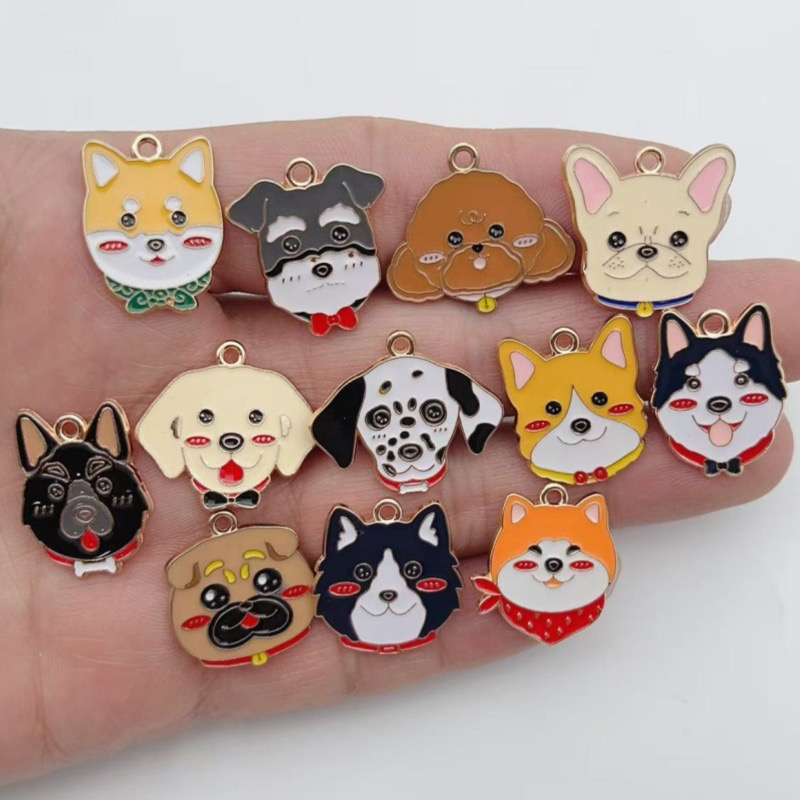 จี้โลหะผสมรูปสุนัขลายจุดการ์ตู - Jewelry Making Accessories บทวิจารณ์และราคา