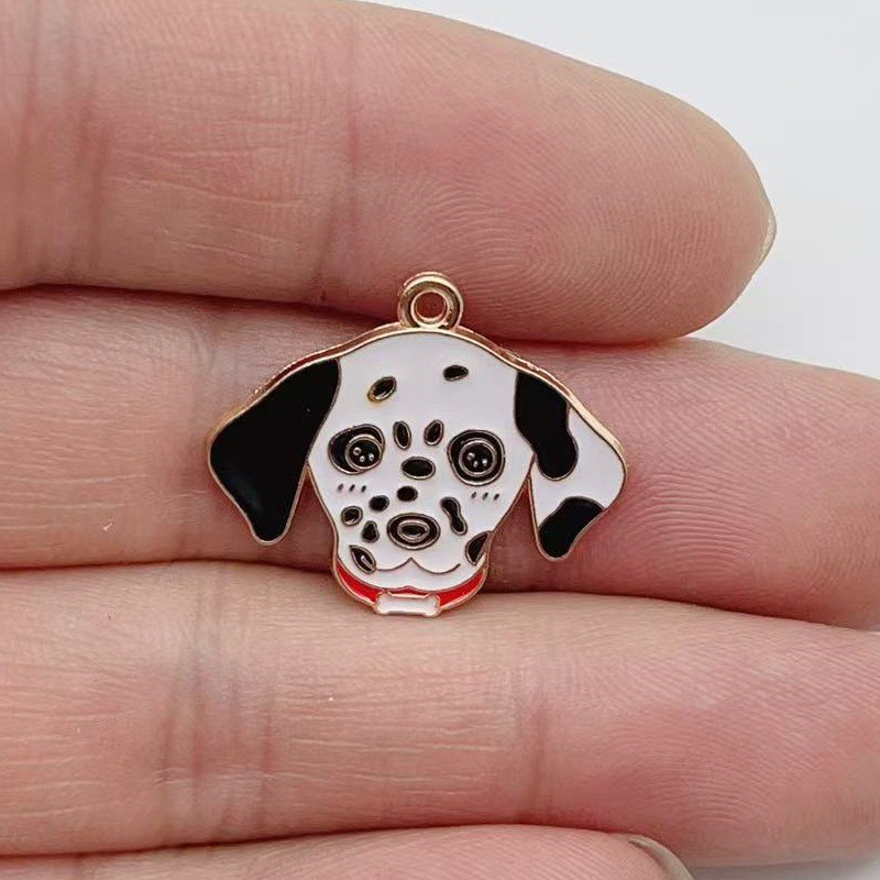 จี้โลหะผสมรูปสุนัขลายจุดการ์ตู - Jewelry Making Accessories บทวิจารณ์และราคา