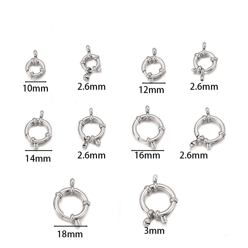 ตะขอเกี่ยวสปริงทรงกลมสแตนเลส 2 - Jewelry Making Brass บทวิจารณ์และราคา